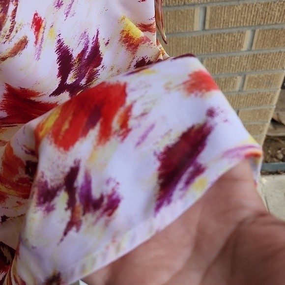 Terra & Sky plus size tunic brightly colored long sleeve blouse - Picture 8 of 12